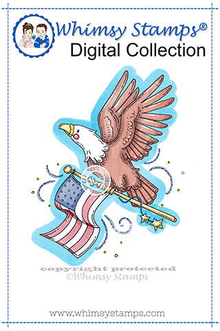 American Eagle - Digital Stamp - Whimsy Stamps