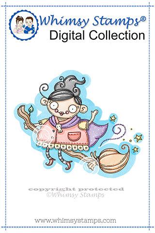 Broomhilda - Digital Stamp - Whimsy Stamps