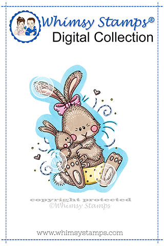 Cuddle Bun Baby - Digital Stamp - Whimsy Stamps