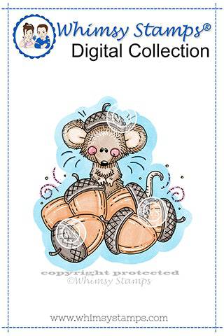 Acorn Mouse - Digital Stamp - Whimsy Stamps