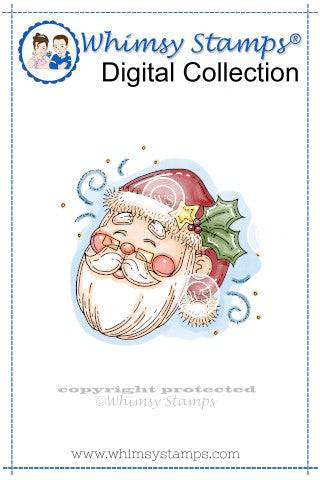 Santa's Jolly Smile - Digital Stamp - Whimsy Stamps