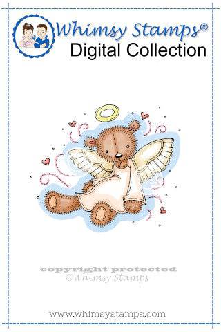 Teddy Angel - Digital Stamp - Whimsy Stamps