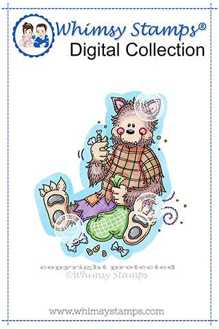 Wolfman's Treats - Digital Stamp - Whimsy Stamps