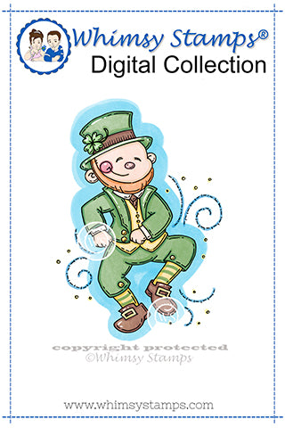 Dancing Leprechaun - Digital Stamp - Whimsy Stamps