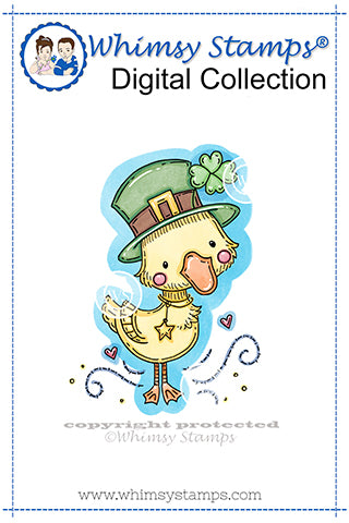 Lucky Duck - Digital Stamp - Whimsy Stamps