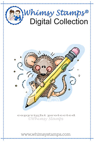 Penpal Mouse - Digital Stamp - Whimsy Stamps