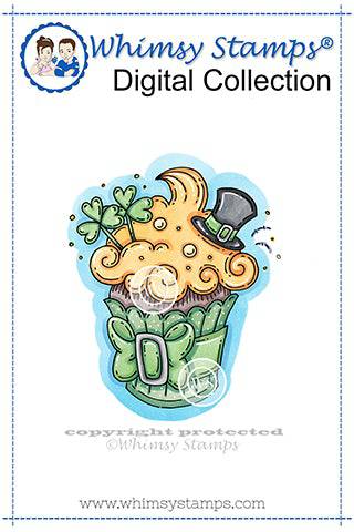 St Patrick's Day Cupcake - Digital Stamp - Whimsy Stamps