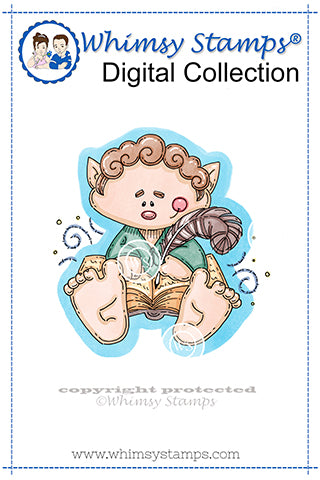 Story Keeper Gnome - Digital Stamp - Whimsy Stamps