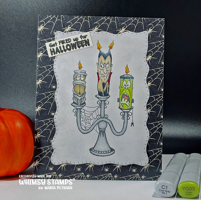 Candle Creeps Clear Stamps - Whimsy Stamps