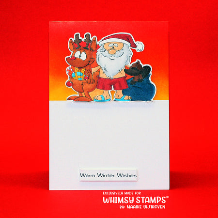 Down Under Santa - Digital Stamp - Whimsy Stamps