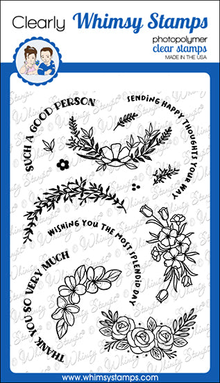 **NEW Magic Wheel Flowers Clear Stamps - Whimsy Stamps