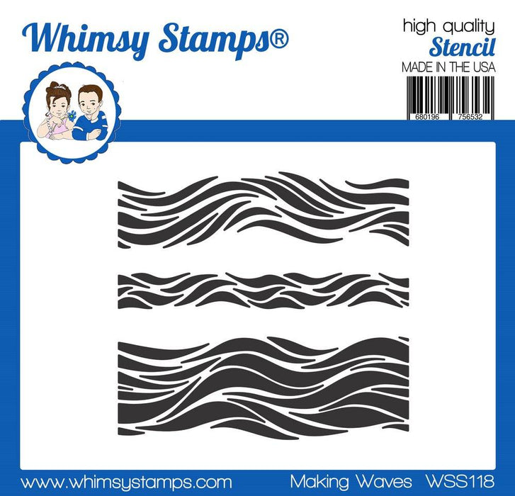 Making Waves Stencil - Whimsy Stamps
