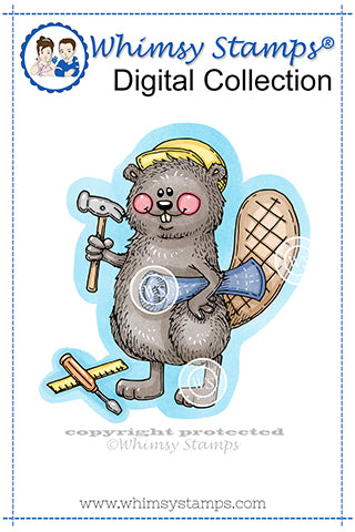 Beavers Blueprints - Digital Stamp - Whimsy Stamps