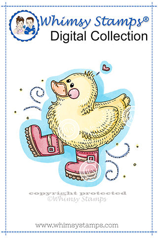 Little Puddle Duck - Digital Stamp - Whimsy Stamps