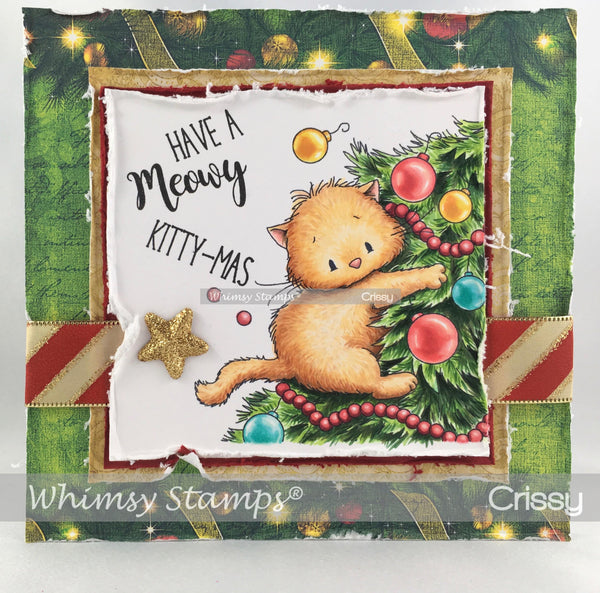 Meowy Kitty-mas - Digital Stamp - Whimsy Stamps