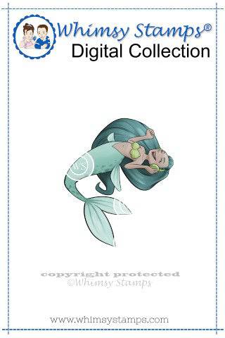 Mermaid Tunes - Digital Stamp - Whimsy Stamps