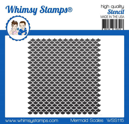 Mermaid Scales Stencil - Whimsy Stamps