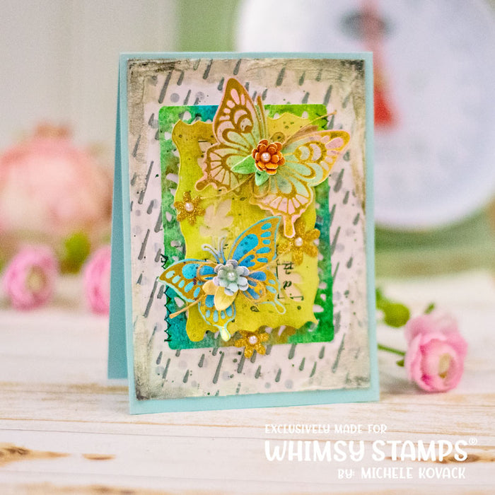 *NEW It's Raining - 6x9 Stencil - Whimsy Stamps