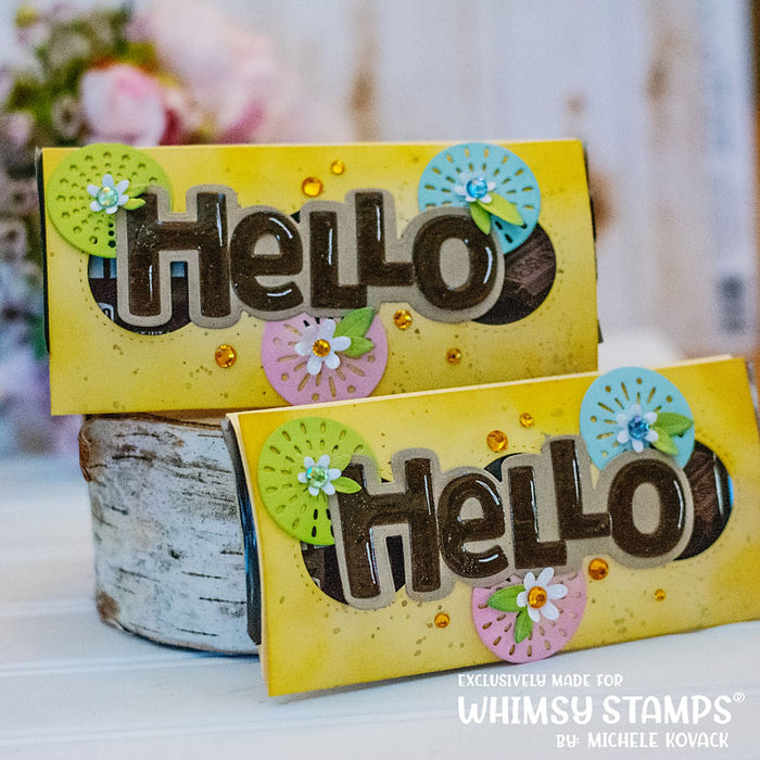 *NEW Hello Word and Shadow Die Set - Whimsy Stamps