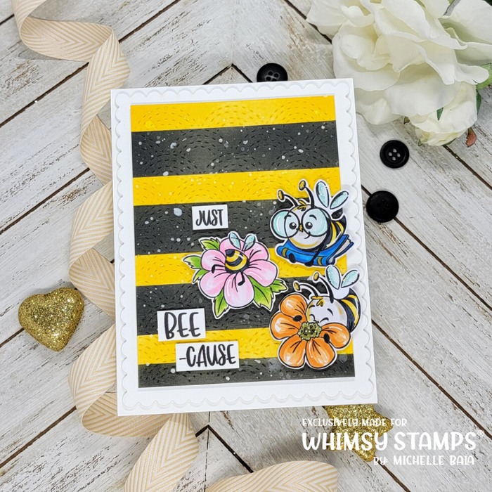 **NEW Bee Happy Clear Stamps - Whimsy Stamps