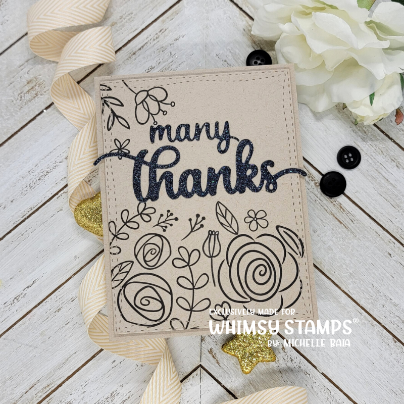 **NEW Many Thanks Word Die - Whimsy Stamps