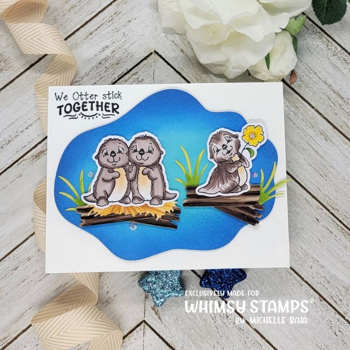 **NEW Otter Variety 2 Outline Die Set - Whimsy Stamps