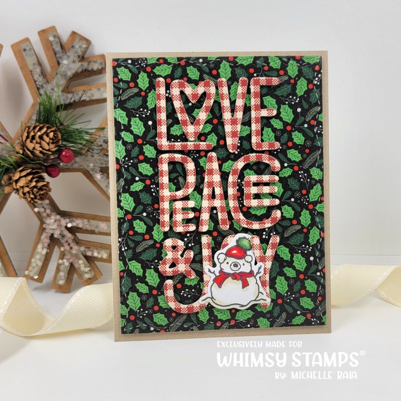 **NEW Peace Love Joy Die Set - Whimsy Stamps