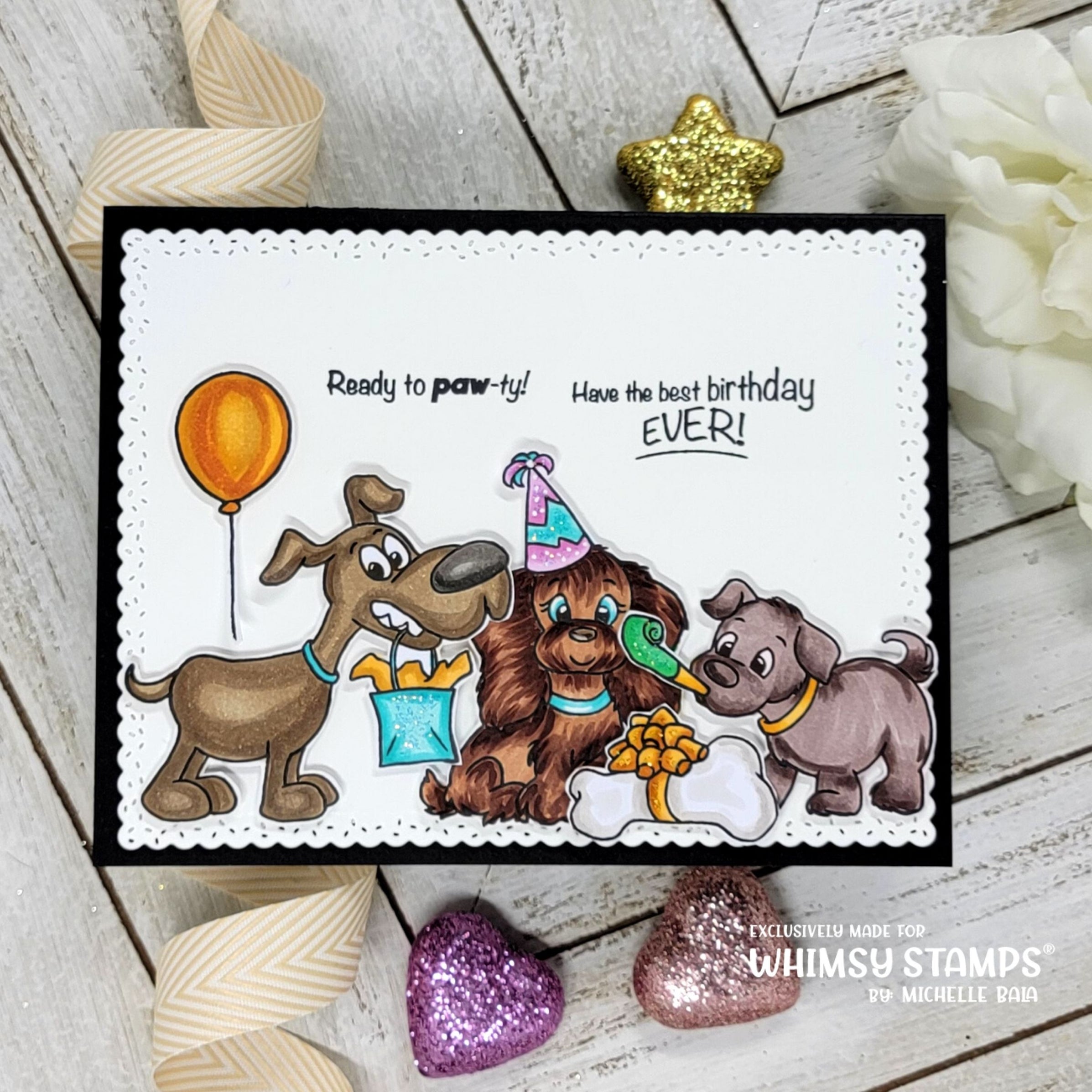 Doggie Birthday Party Clear Stamps– Whimsy Stamps