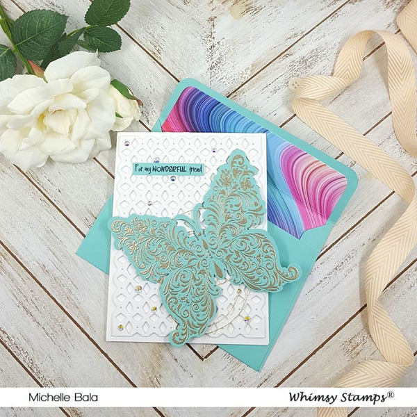 **NEW Elegant Butterfly Outline Die - Whimsy Stamps