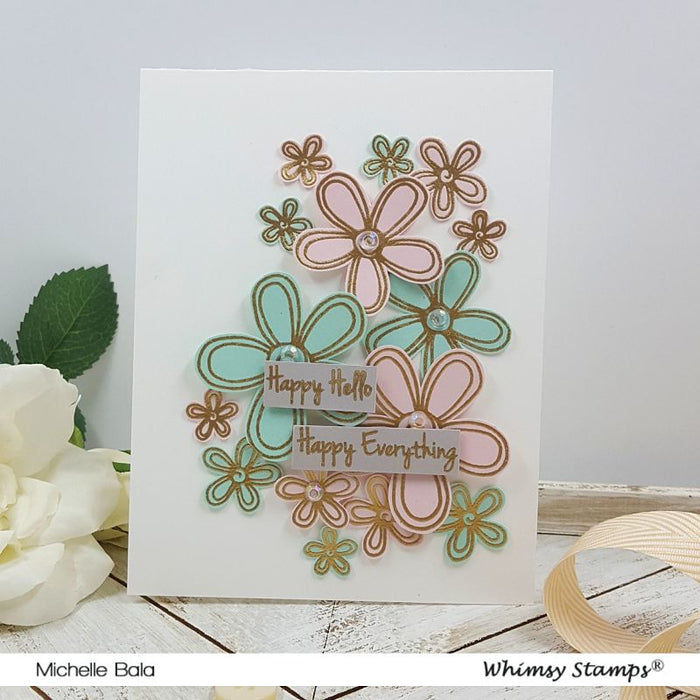 **NEW FaDoodle Blooms Clear Stamps - Whimsy Stamps