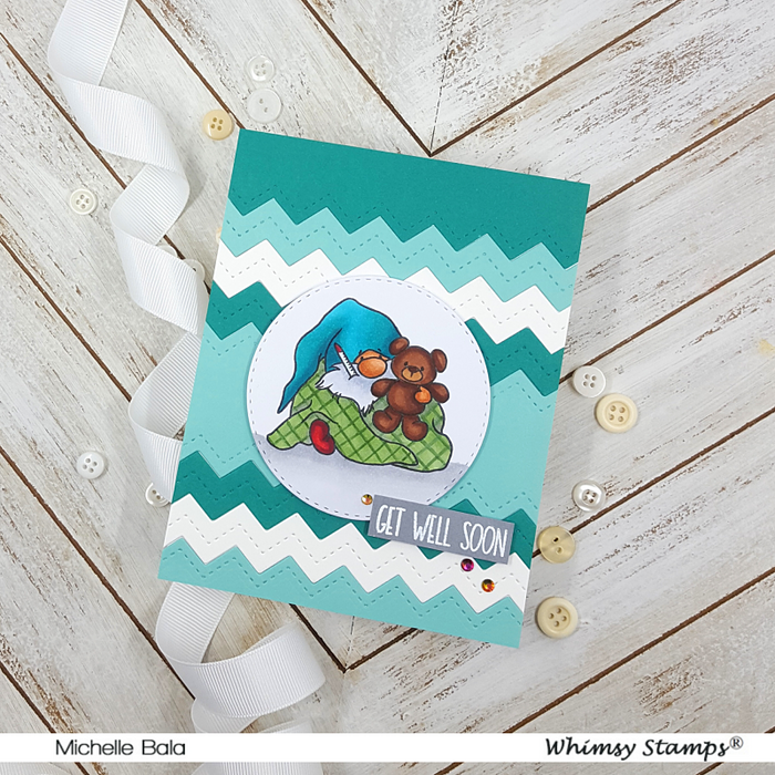 **NEW Gnome Get Well Clear Stamps - Whimsy Stamps