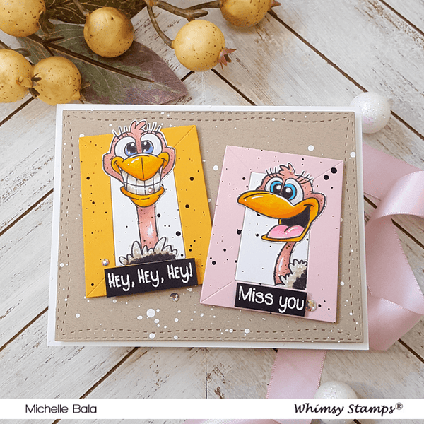 Hey Ostrich Clear Stamps - Whimsy Stamps