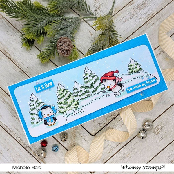 **NEW Penguin Winter Clear Stamps - Whimsy Stamps