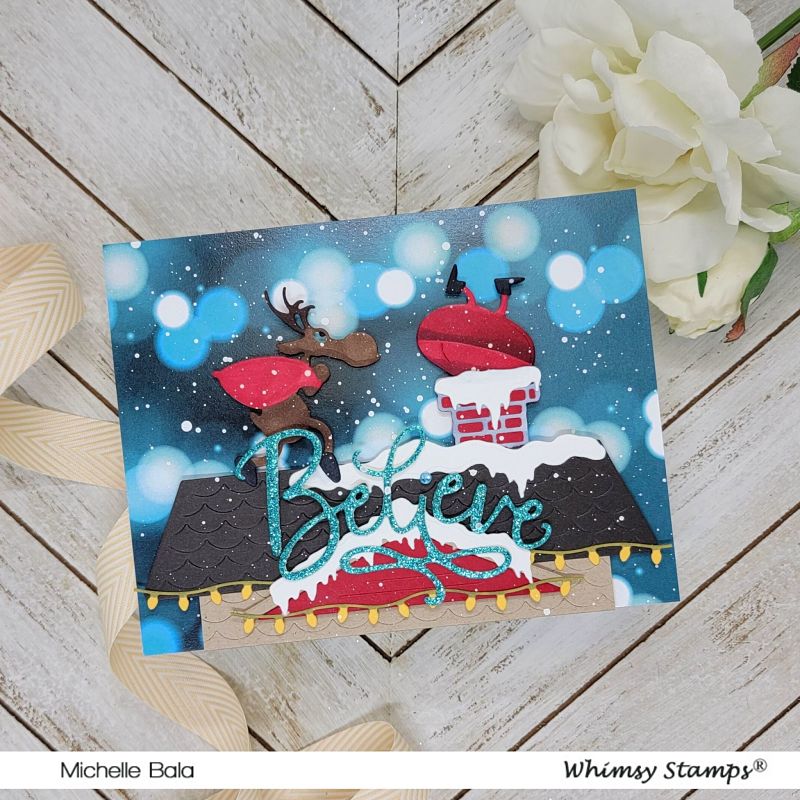 *NEW Santa Sneaking Die Set - Whimsy Stamps