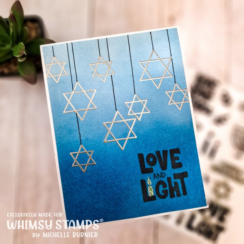 **NEW Hanukkah Lights Clear Stamps - Whimsy Stamps