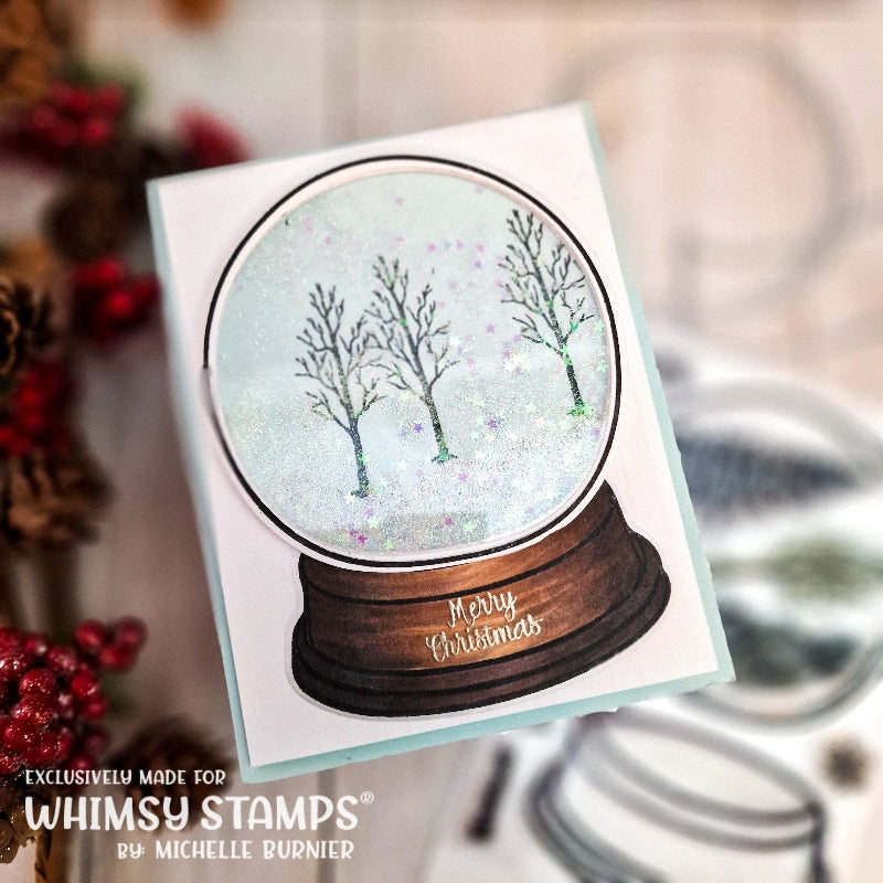 **NEW Holiday Snowglobe Outlines Die Set - Whimsy Stamps