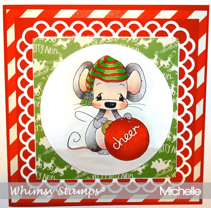 Christmas Mouse - Digital Stamp - Whimsy Stamps