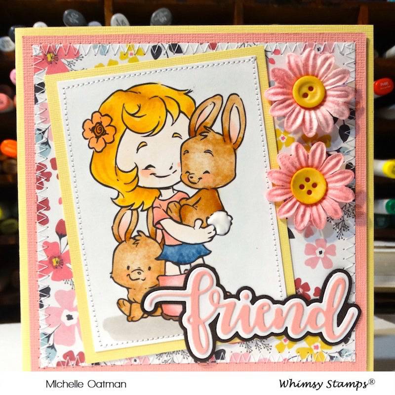 Cinnamon and Bunnies - Digital Stamp - Whimsy Stamps