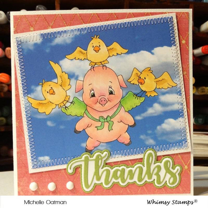 When Pigs Fly - Digital Stamp - Whimsy Stamps