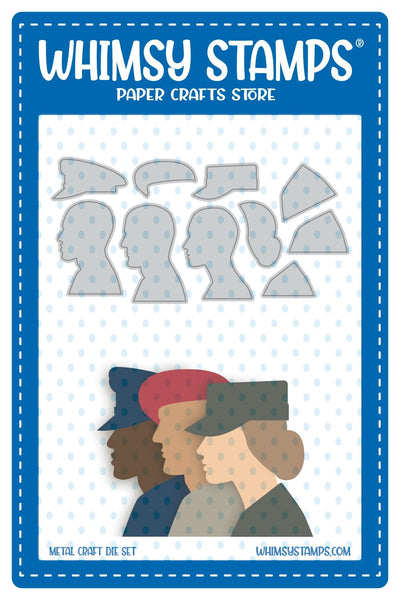 Military Profiles Die Set | Whimsy Stamps