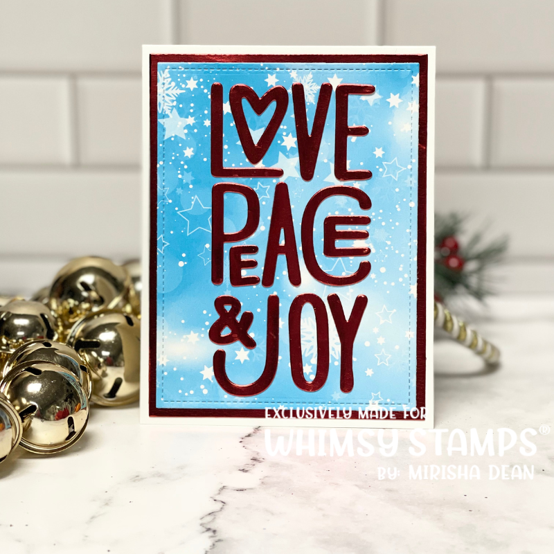 *NEW Peace Love Joy Die Set - Whimsy Stamps