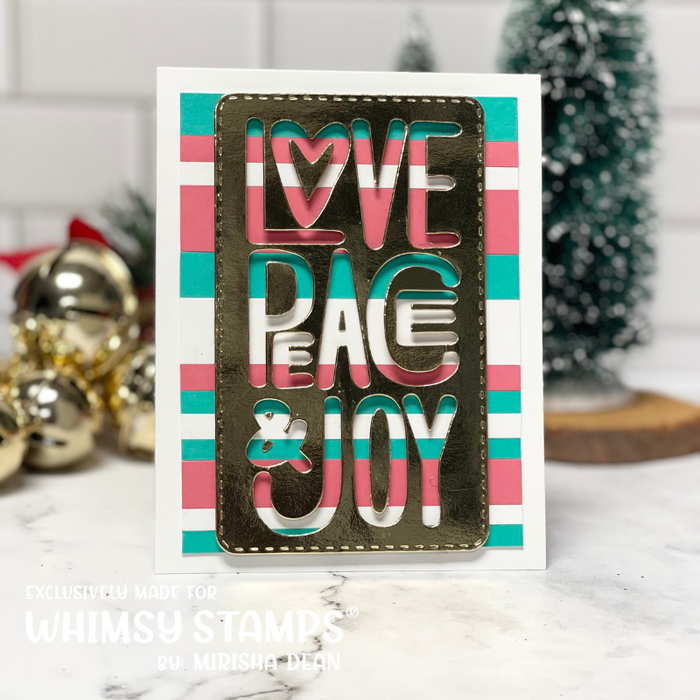 *NEW Peace Love Joy Die Set - Whimsy Stamps