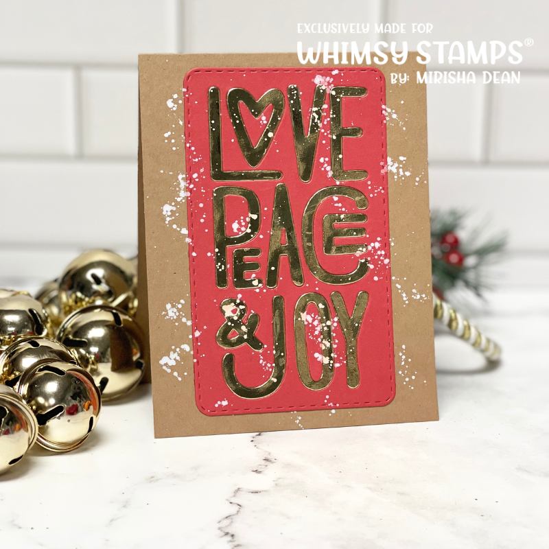 *NEW Peace Love Joy Die Set - Whimsy Stamps