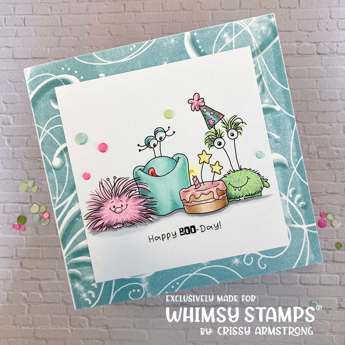 Monster Birthday Clear Stamps - Whimsy Stamps