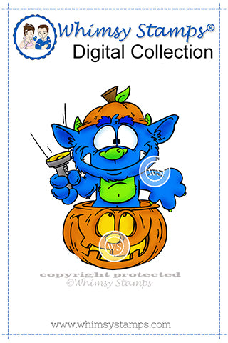 Monster Surprise - Digital Stamp - Whimsy Stamps