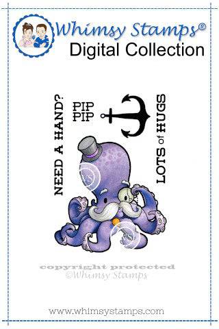Mr. Octopus - Digital Stamp - Whimsy Stamps