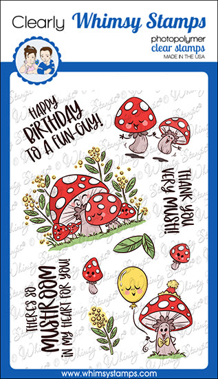 **NEW Mushroom in My Heart Clear Stamps - Whimsy Stamps