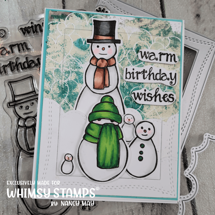 **NEW FaDoodle Snow Peeps Clear Stamps - Whimsy Stamps