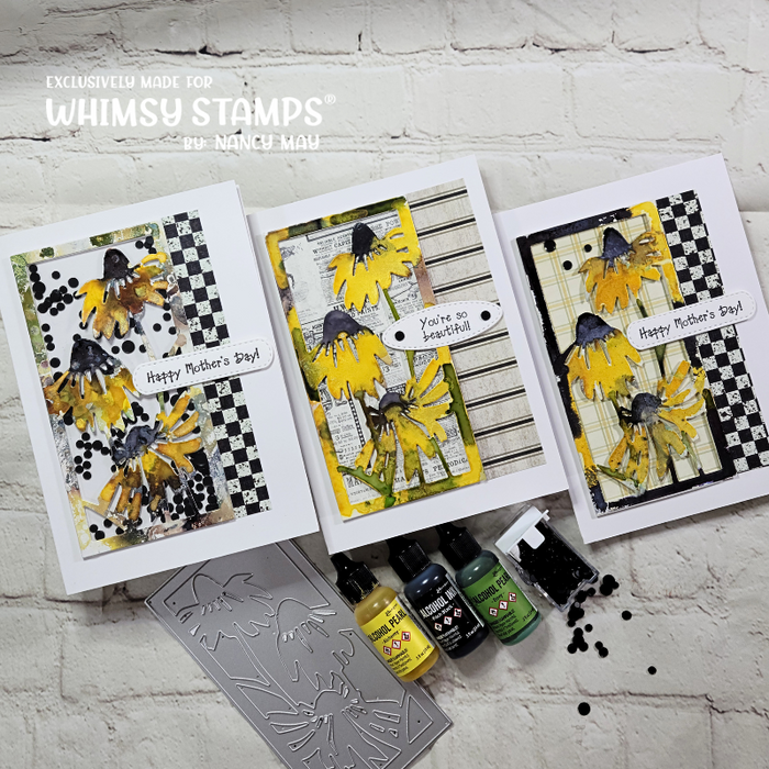 Coneflower Frame Die - Whimsy Stamps