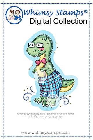 Nerd O Saurus - Digital Stamp - Whimsy Stamps